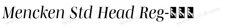 Mencken Std Head Reg字体转换